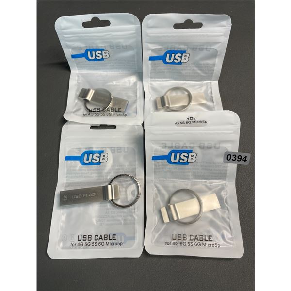 Lot of 4 USB Flash Drives/Memory Sticks - 2TB Each - Brand New!