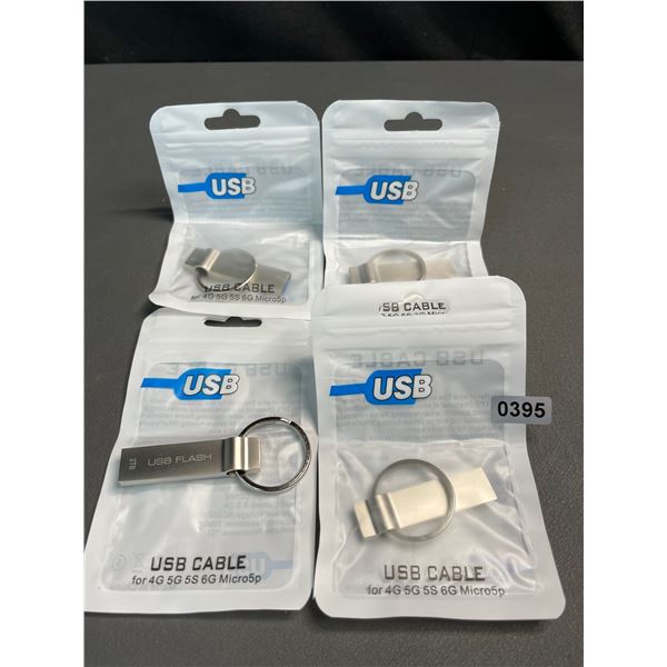 Lot of 4 USB Flash Drives/Memory Sticks - 2TB Each - Brand New!