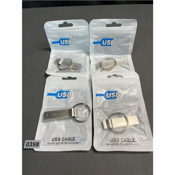 Lot of 4 USB Flash Drives/Memory Sticks - 2TB Each - Brand New!