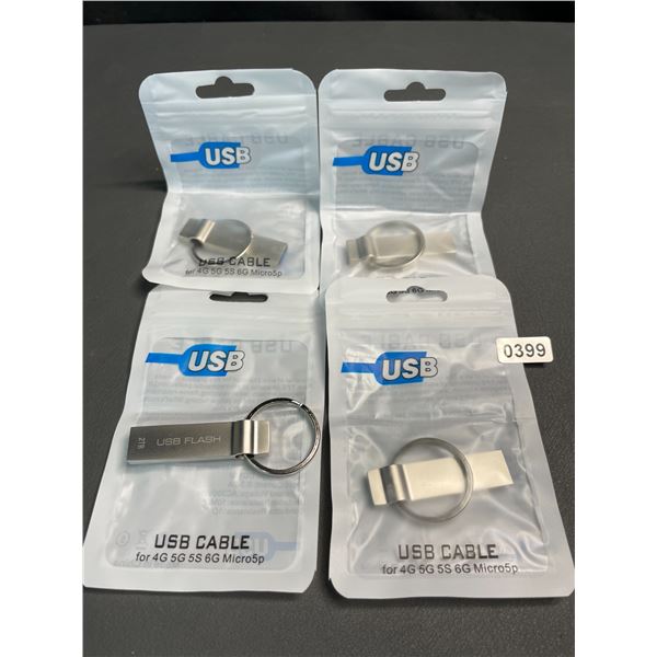 Lot of 4 USB Flash Drives/Memory Sticks - 2TB Each - Brand New!