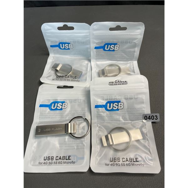 Lot of 4 USB Flash Drives/Memory Sticks - 2TB Each - Brand New!