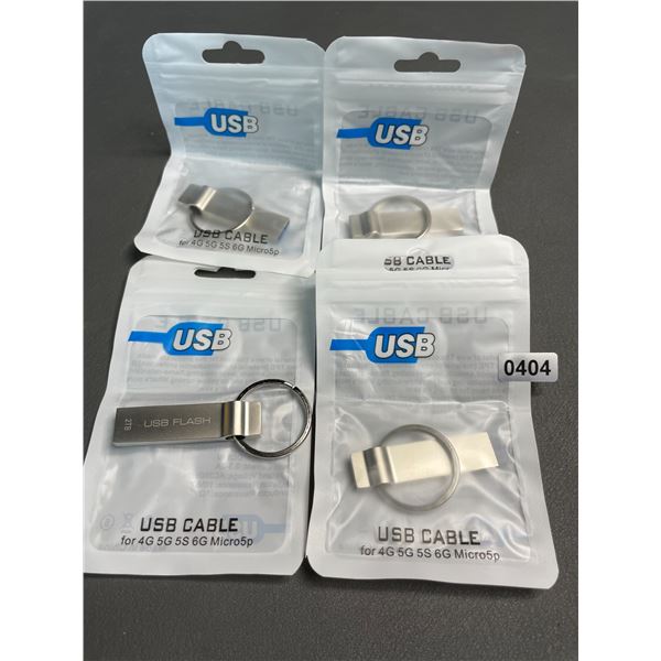 Lot of 4 USB Flash Drives/Memory Sticks - 2TB Each - Brand New!