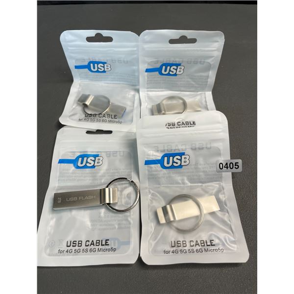 Lot of 4 USB Flash Drives/Memory Sticks - 2TB Each - Brand New!