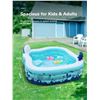 Image 2 : Lot of 1 Valwix Inflatable Swimming Pool - Large 7.5FT! (90inch x 97in x 30in) - BRAND NEW!