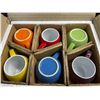 Image 1 : Lot of 1 Box of Amethya Stoneware Colorful Drinking Mugs - 6PCS - New