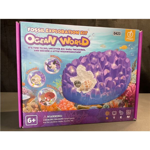 Lot of 1 Fossil Exploration Kit - Ocean Fossil Dig Kit - STEM Toy Set - Brand New