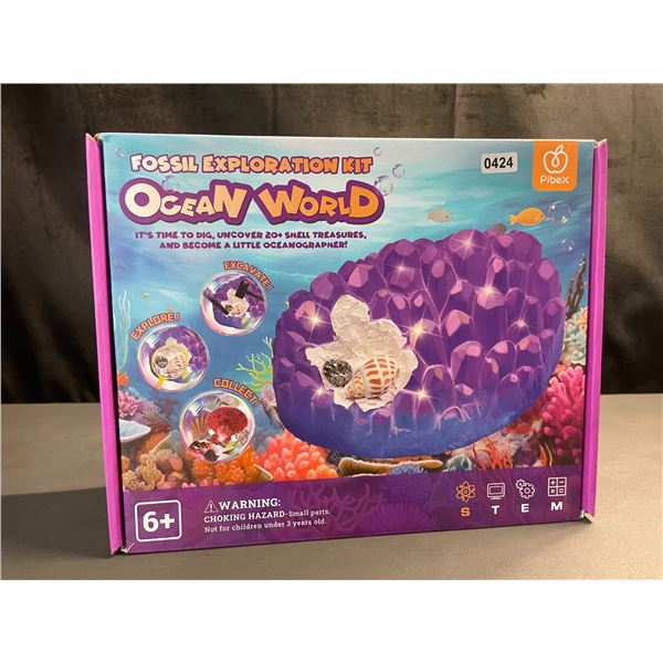 Lot of 1 Fossil Exploration Kit - Ocean Fossil Dig Kit - STEM Toy Set - Brand New