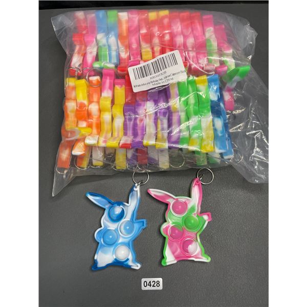 Lot of 1 30-Pack of Pikachu Pokemon Pop-It Sensory Fidget Toy Keychains - New
