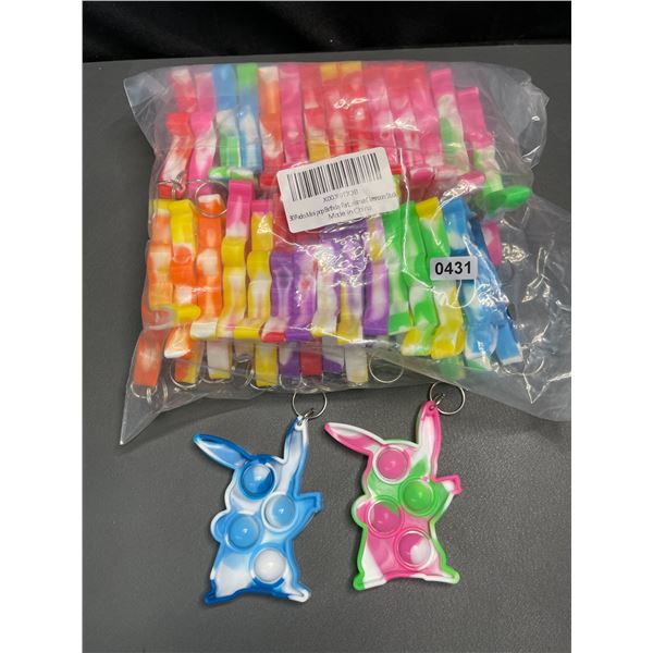 Lot of 1 30-Pack of Pikachu Pokemon Pop-It Sensory Fidget Toy Keychains - New