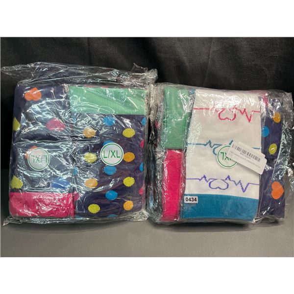 Lot of 2 Packs of Compression Socks for Women - 7 Pairs Each/14 Pairs Total - Brand New