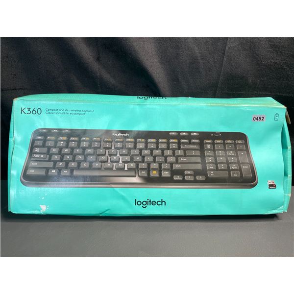 Lot of 1 Logitech K360 Compact and Slim Wireless Keyboard - New
