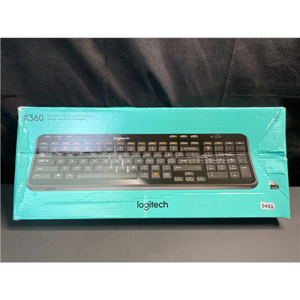 Lot of 1 Logitech K360 Compact and Slim Wireless Keyboard - New