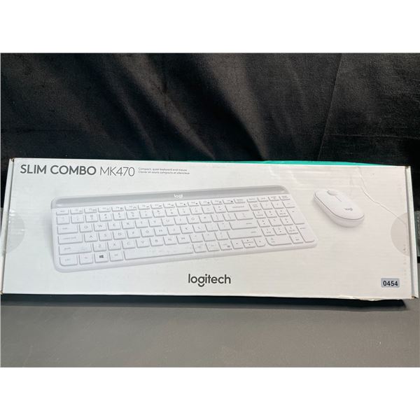 Lot of 1 Logitech Slim Combo MK470 Compact/Quiet Keyboard & Mouse Set - NEW
