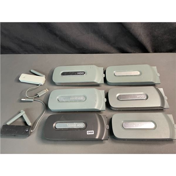 Lot of 6 Xbox 360 Hard Drives/Accessories - Used