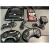 Image 2 : Lot of 1 Sega Genesis Console with 2 Controllers, 3 Games & Cord - Used - Powers On