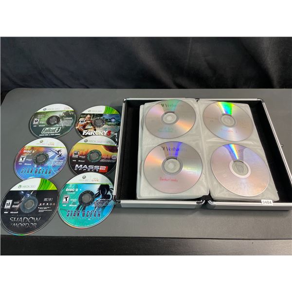 Lot of Assorted Xbox 360 Games & Discs Containing Game Backup Files - Used