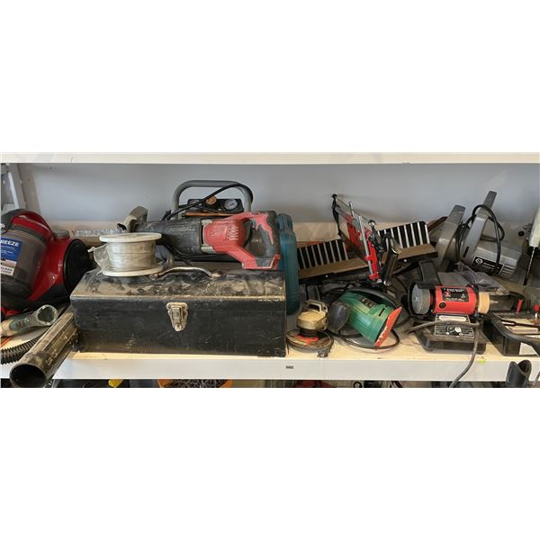 Lot of 1 Entire Shelf of Miscellaneous Goods - Reseller's Dream Lot! - Used Brand Name Tools!