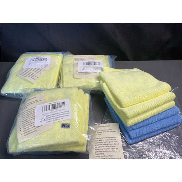 Lot of 4 Packs of Microfiber Cleaning/Detailing Towels - 6 Per Pack/24 Total - Brand New