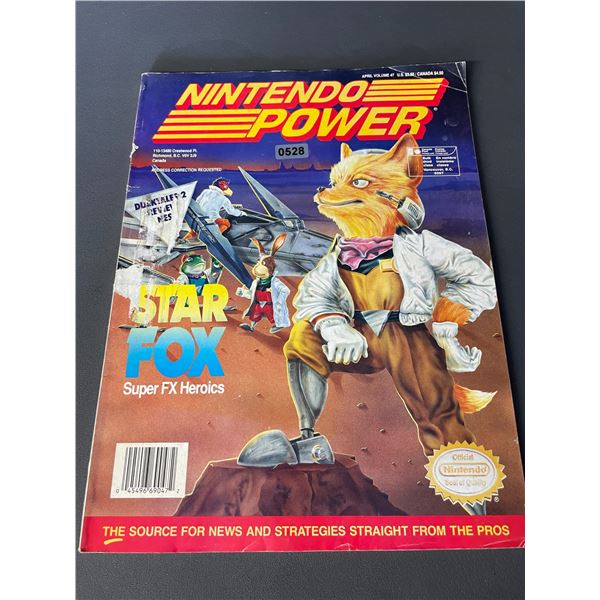 Lot of 1 Official Nintendo Power Magazine - Star Fox Front Cover - Collectible Item