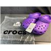 Image 1 : Lot of 1 Pair of Authentic Crocs Shoes - Purple - Unisex Size 12 Womens/Mens 10 - NEW