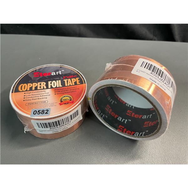Lot of 2 Rolls of SterArt Copper Foil Tape - 20 Yards Per Roll - New