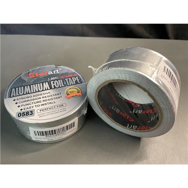Lot of 2 Rolls of SterArt Aluminum Foil Tape - 20 Yards Per Roll - New