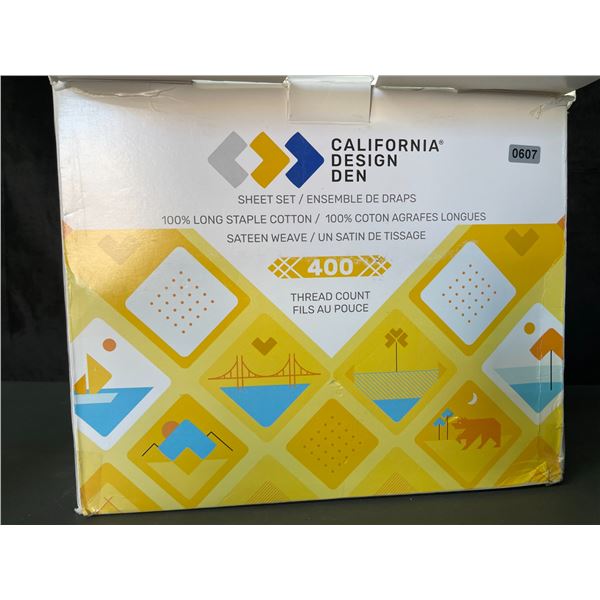 Lot of 1 California Design Den 400 Thread Count Queen Size Sheet Set  - Brand New