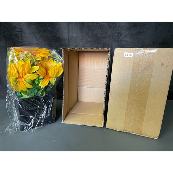 Lot of 2 Decorative Floral Displays - New