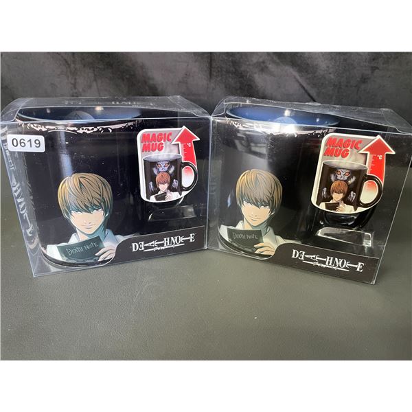 Lot of 2 Anime Heat-Activated Drinking Mugs - New