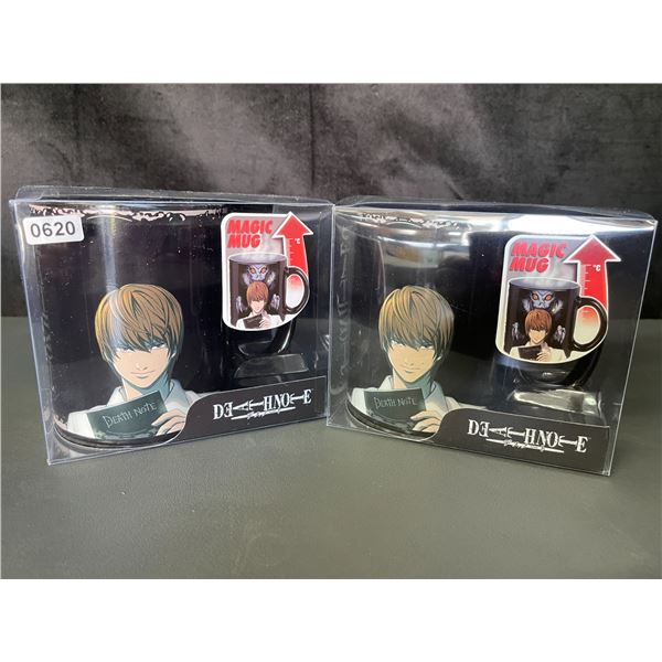 Lot of 2 Anime Heat-Activated Drinking Mugs - New