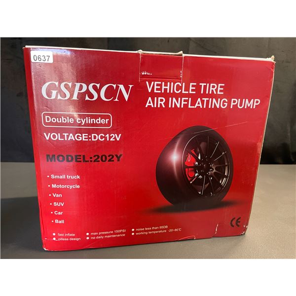 Lot of 1 Vehicle Tire Air Inflating Pump - Open Box