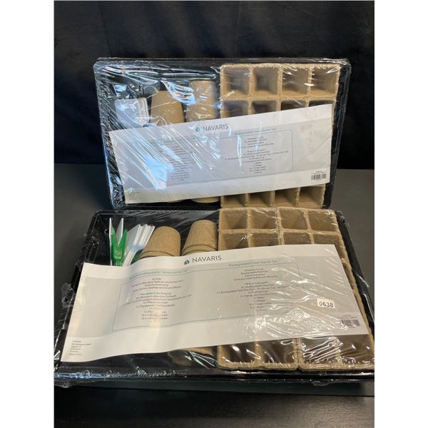 Lot of 2 Navaris Biodegradable Seed Starter Sets - New