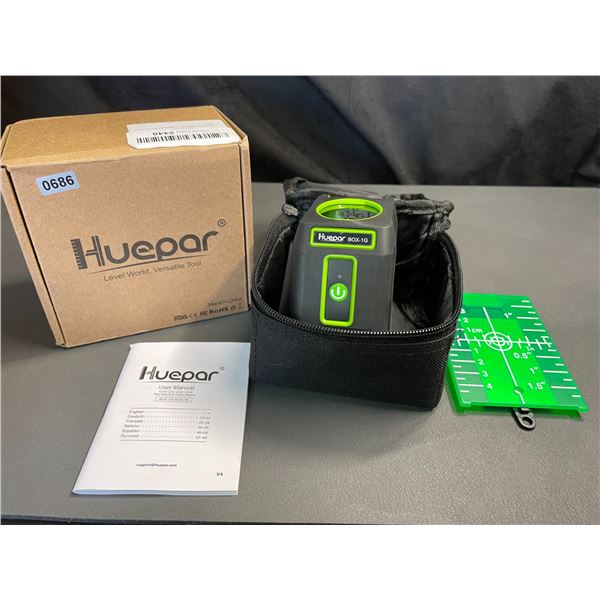 Lot of 1 Huepar Box-1G 45m Outdoor Green Cross Line Self-leveling Laser Level Tool - Brand New