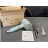 Image 1 : Lot of 1 USB Rechargeable Kitchen Hand Mixer - Mint Green - Brand New!