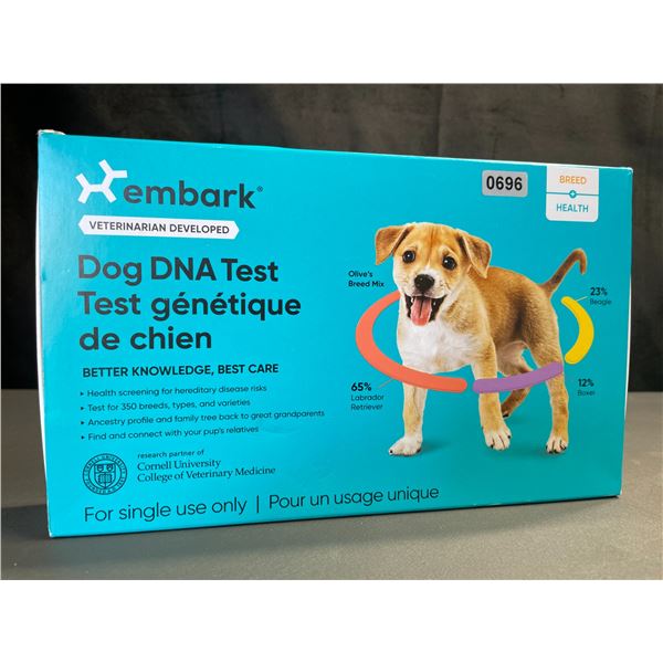 Lot of 1 Embark Dog DNA Test Kit - Test for 350 Breeds/Ancestry Dog DNA Profile - Brand New