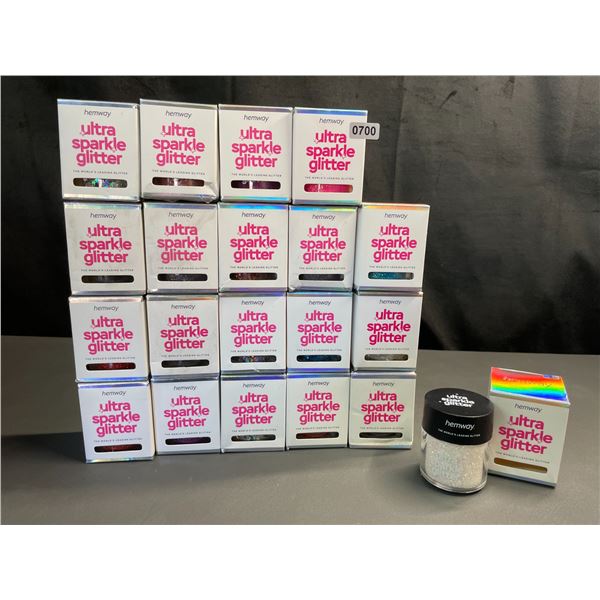 Lot of 20 Boxes of Hemway Premium Ultra sparkle Craft Glitter - Great for Epoxy Work/Crafts! New