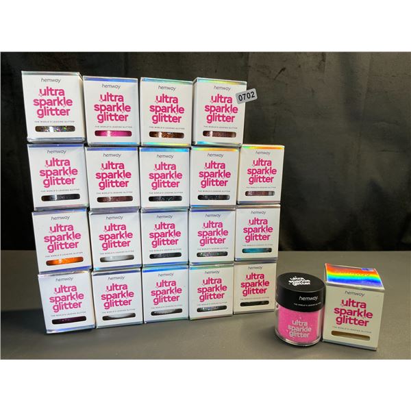 Lot of 20 Boxes of Hemway Premium Ultra sparkle Craft Glitter - Great for Epoxy Work/Crafts! New