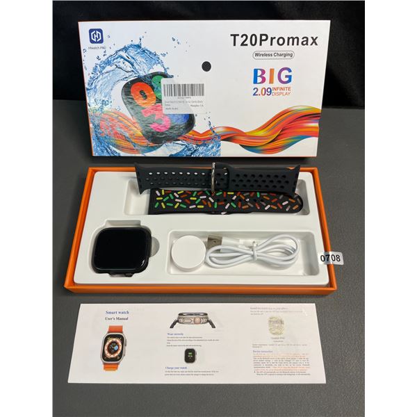 Lot of 1 T20 Pro Max Smart Sports Watch w/ 2.1" Amoled Display - Activity Tracker - Brand New!