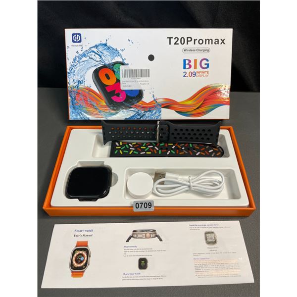 Lot of 1 T20 Pro Max Smart Sports Watch w/ 2.1" Amoled Display - Activity Tracker - Brand New!