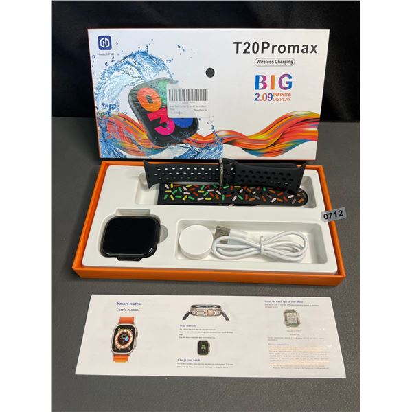 Lot of 1 T20 Pro Max Smart Sports Watch w/ 2.1" Amoled Display - Activity Tracker - Brand New!