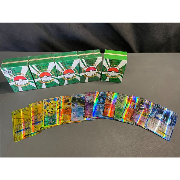 Lot of 5 Packs of Pokemon Fan Art Cards - Metallic Pokemon Art Cards - New