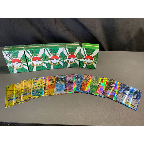 Lot of 5 Packs of Pokemon Fan Art Cards - Metallic Pokemon Art Cards - New