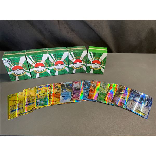 Lot of 5 Packs of Pokemon Fan Art Cards - Metallic Pokemon Art Cards - New