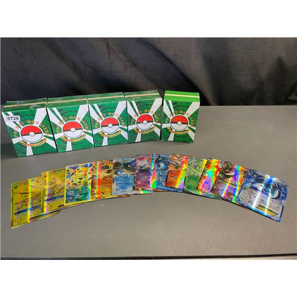 Lot of 5 Packs of Pokemon Fan Art Cards - Metallic Pokemon Art Cards - New