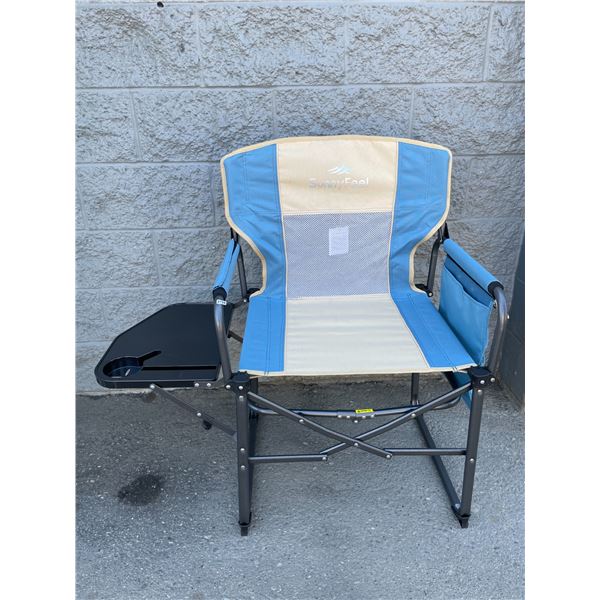 Lot of 1 SunnyFeel Portable Camping Chair with Side Table Attachment - BRAND NEW! (In box)
