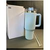 Image 1 : Lot of 1 Insulated Tumbler Drinking Mug - Tall "Stanley" Style with Handle - Baby Blue - Brand New!
