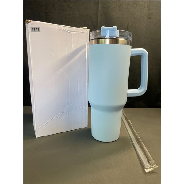 Lot of 1 Insulated Tumbler Drinking Mug - Tall "Stanley" Style with Handle - Baby Blue - Brand New!