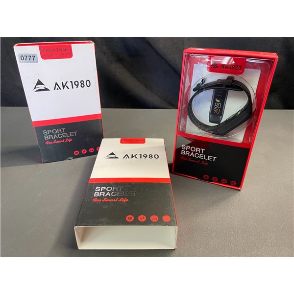 Lot of 2 AK1980 Fitness Trackers/Smart Activity Watches - Brand New!