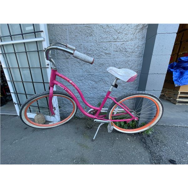 Lot of 1 Pink Vintage-Style Cycling Bike - Used