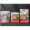 Image 1 : Lot of 3 SanDisk Ultra Memory/SD Cards - 256GB/128GB/32GB